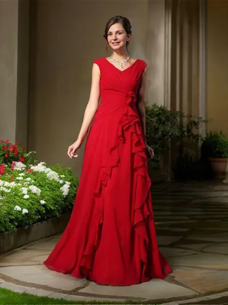 A-Line/Princess V-neck...