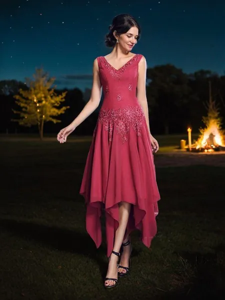 A-Line/Princess V-neck...