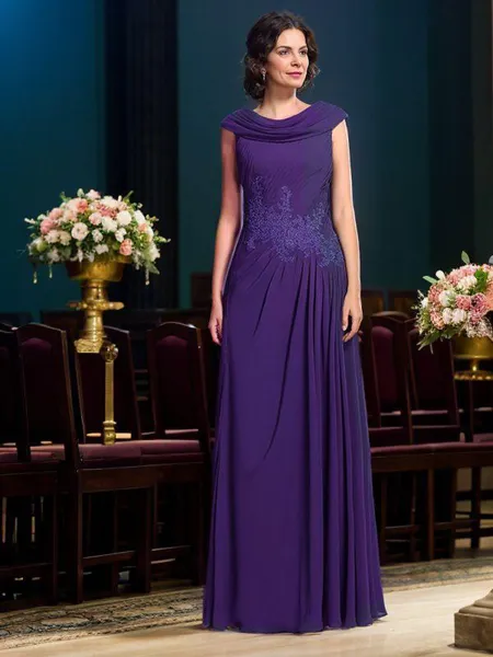 A-Line/Princess Other Floor-Length Chiffon Mother of the Bride Dresses With Pleats