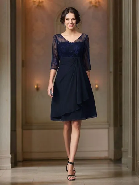 A-Line/Princess V-neck...