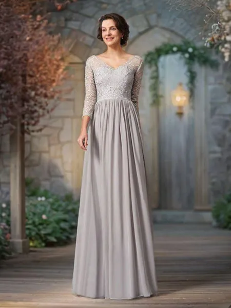 A-Line/Princess V-neck...