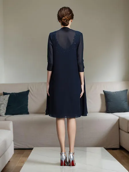 Sheath/Column V-neck...