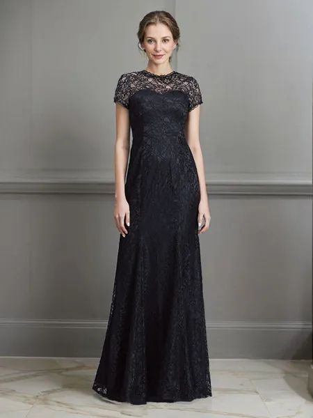 Trumpet/Mermaid Scoop Floor-Length Lace Mother of the Bride Dresses With Lace