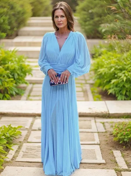 A-Line/Princess V-neck...