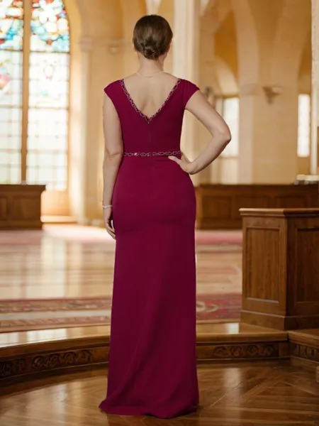 Sheath/Column V-neck...