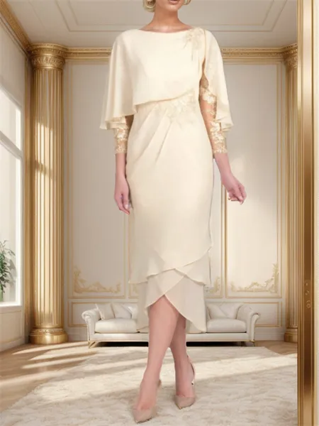 Sheath Bateau 3/4 Sleeves...