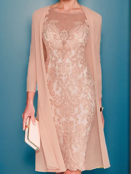 Sheath/Column Chiffon...