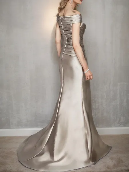 Sheath/Column Satin...