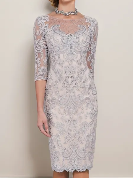 Sheath/Column Chiffon Scoop...