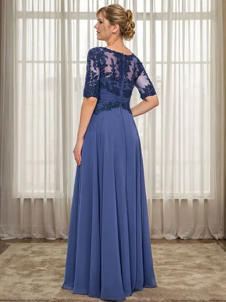 A-line Scoop 1/2 Sleeves...