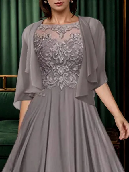 A-line Bateau 1/2 Sleeves...