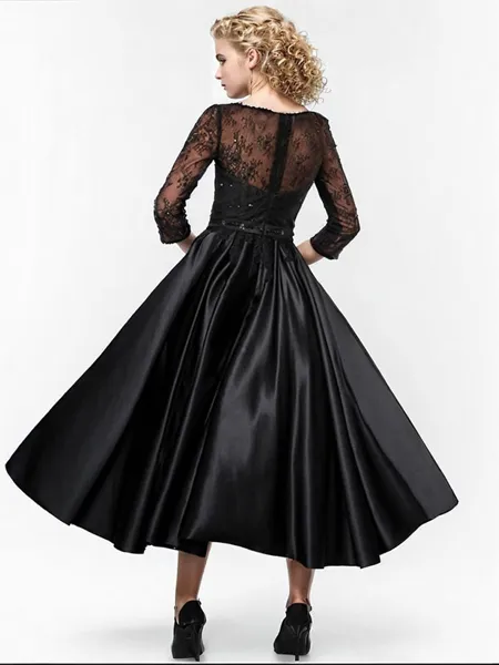 A-line Bateau 3/4 Sleeves...