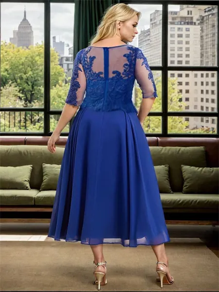 A-line Bateau 1/2 Sleeves...