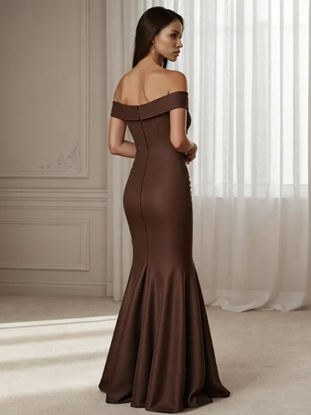 Sheath/Column Satin Off the...