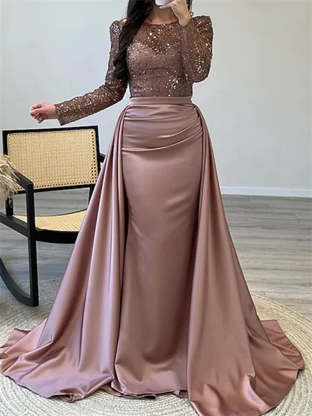 Sheath Scoop Long Sleeves...