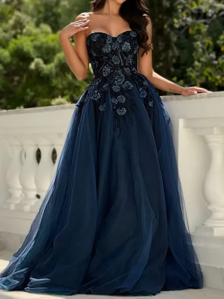 A-line/Princess Tulle Off-the-Shoulder Sleeveless Asymmetrical Porm Dress