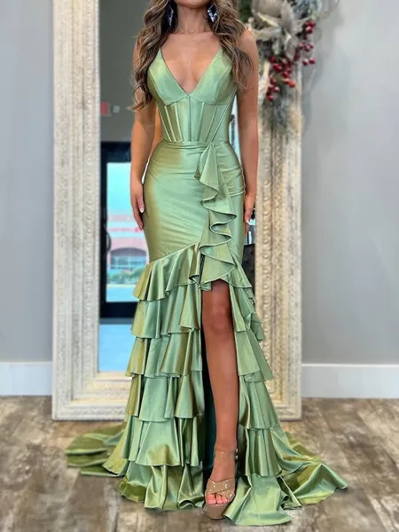 A-line/Princess Silk Like...