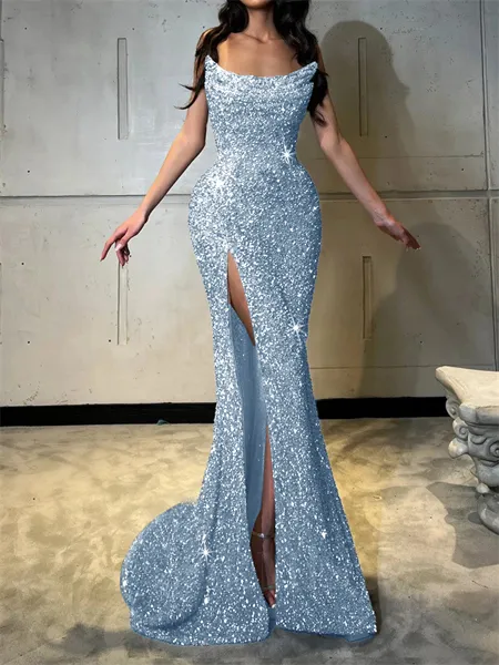 Sheath Straight Court Train...