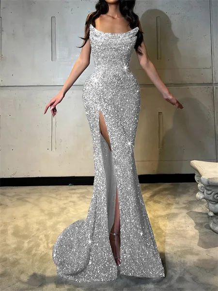 Sheath Straight Court Train...