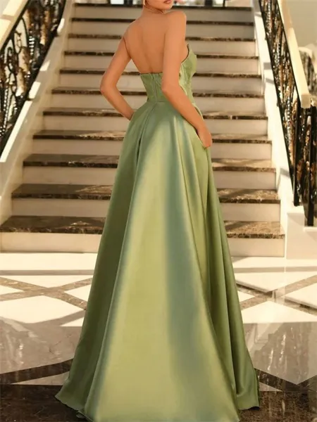 A-line Straight Pleated...