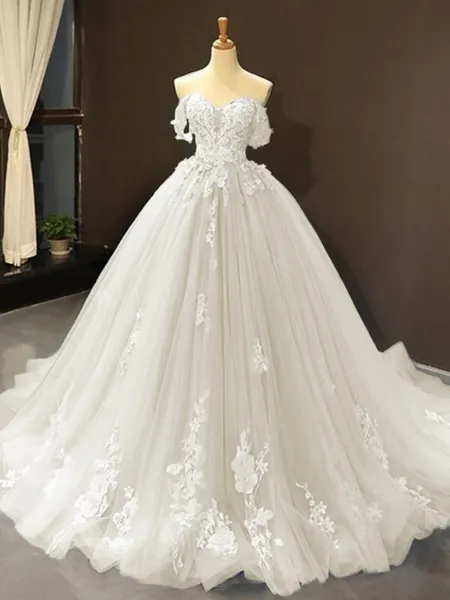 Ball Gown Off-the-Shoulder...