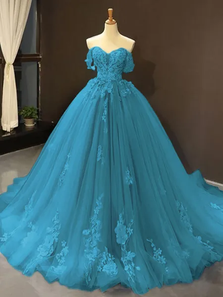 Ball Gown Off-the-Shoulder...
