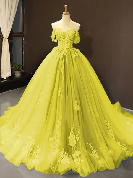 Ball Gown Off-the-Shoulder...
