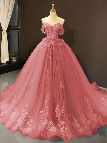 Ball Gown Off-the-Shoulder...