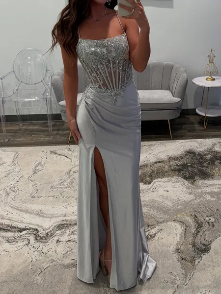 Sheath Spaghetti Straps...