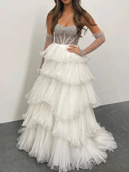 A-line Organza Straight...