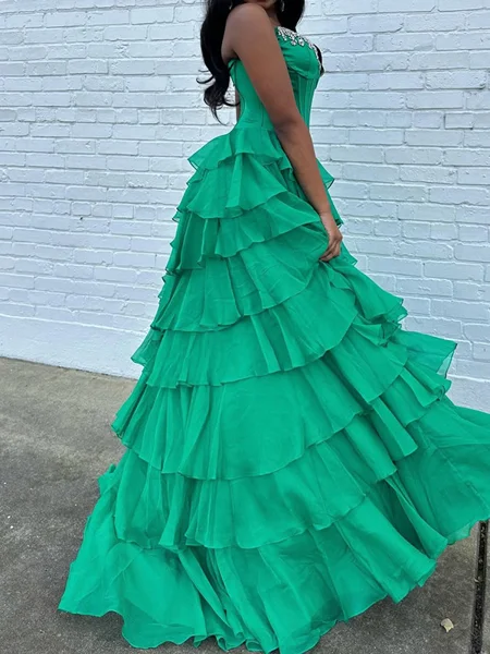 A-line Chiffon Straight...