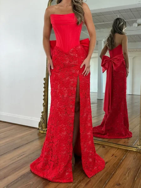 Sheath Satin Straight...