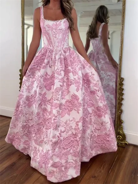 A-line Square Floor-Length...