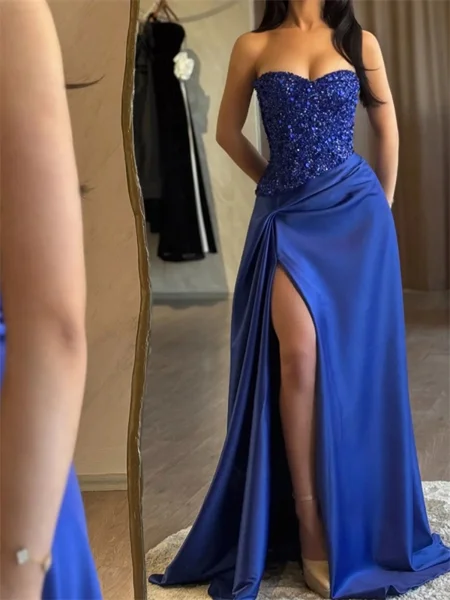 Sheath Sweetheart Pleated...