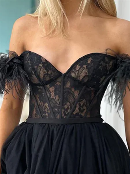 A-line Off-the-Shoulder...