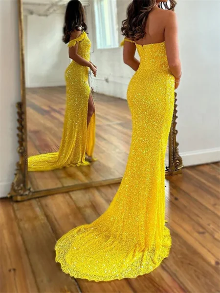 Sheath One-Shoulder Court...