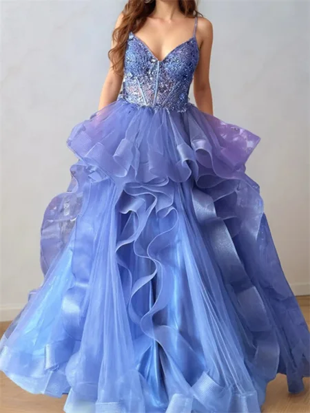 A-line Spaghetti Straps...