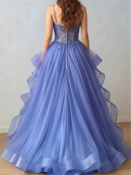 A-line Spaghetti Straps...