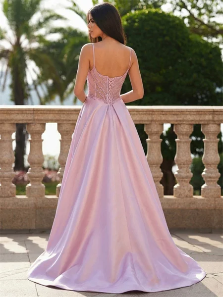 A-line Sweetheart Ruffles...