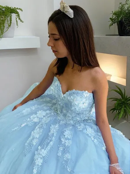 Ball Gown Sweetheart Sweep...