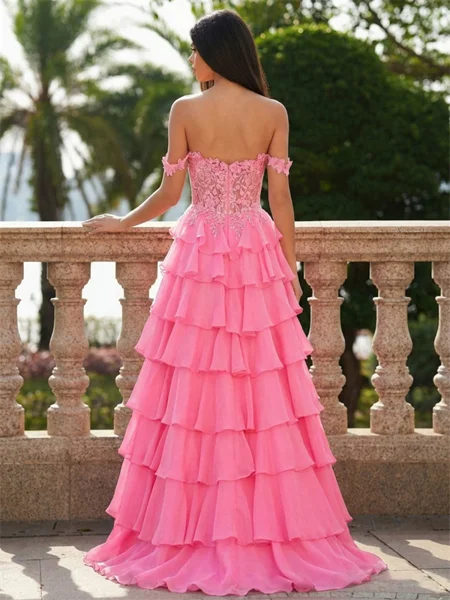 A-line Off-the-Shoulder...