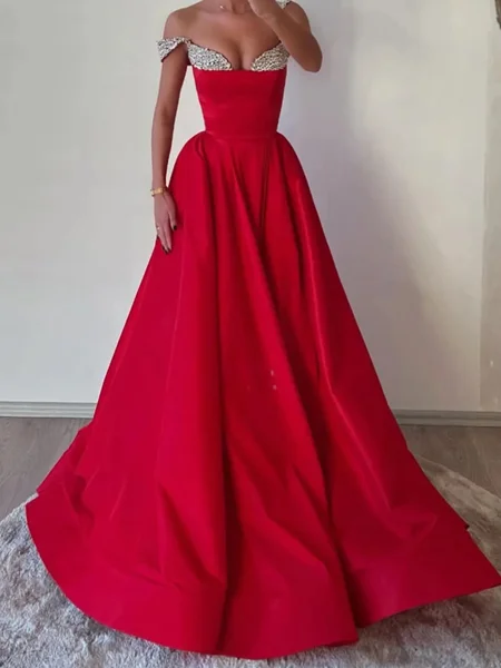 A-line Off-the-Shoulder...