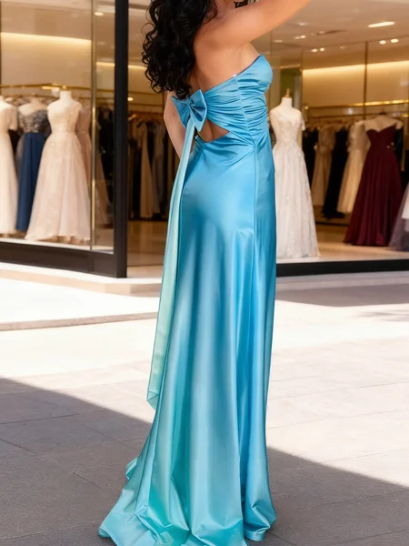 Sheath Sweetheart Pleated...