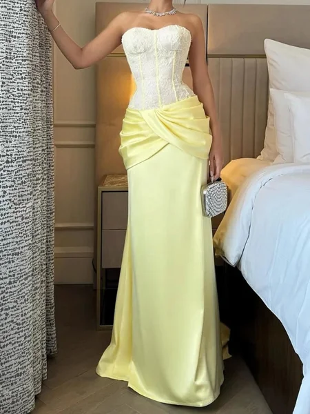 Sheath Sweetheart Pleated...