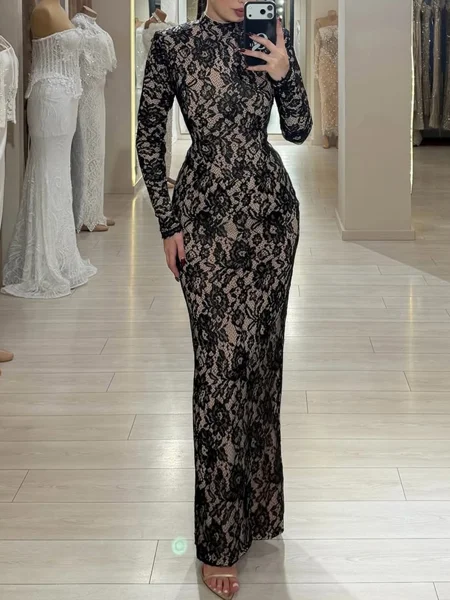 Sheath Scoop Long Sleeves...