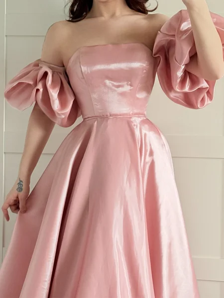 A-line Straight Ruffles...