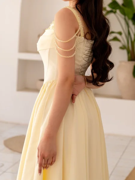 A-line Spaghetti Straps...