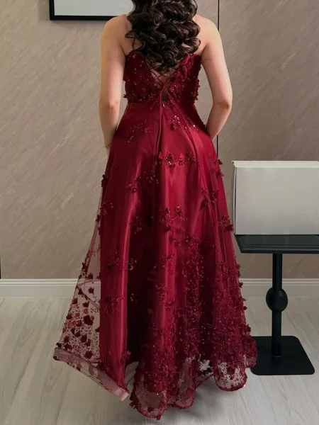 A-line Straight Flower...