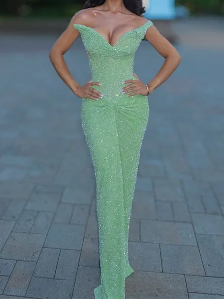 Sheath Off-the-Shoulder...