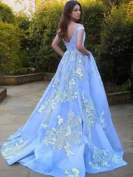 Ball Gown Off-the-Shoulder...
